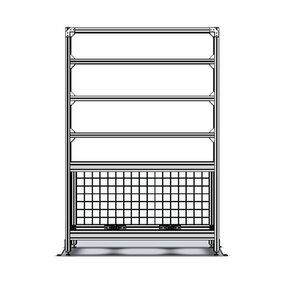 41-154-1ESD MODULAR SOLUTIONS TIE PLATE 135MM X 135MM<BR>ANGLED WITH ESD HARDWARE CONNECT PROFILE AT RIGHT ANGLE